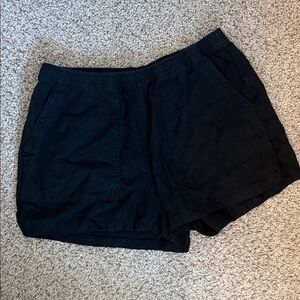 Universal Thread Black Linen Cargo Shorts Sz Medium